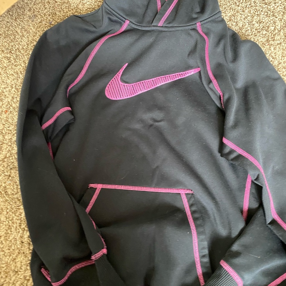 Nike Therma-Fit Black and Pink Hoodie